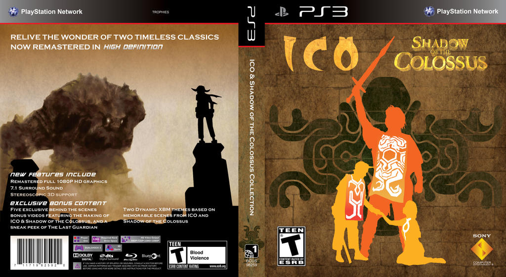 Ico and Shadow of the Colossus PS3 Cover by H1ppym4n on DeviantArt