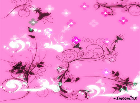 Floralized swirls in Pink