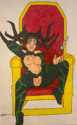 Hela worship your queen by Codyryanart