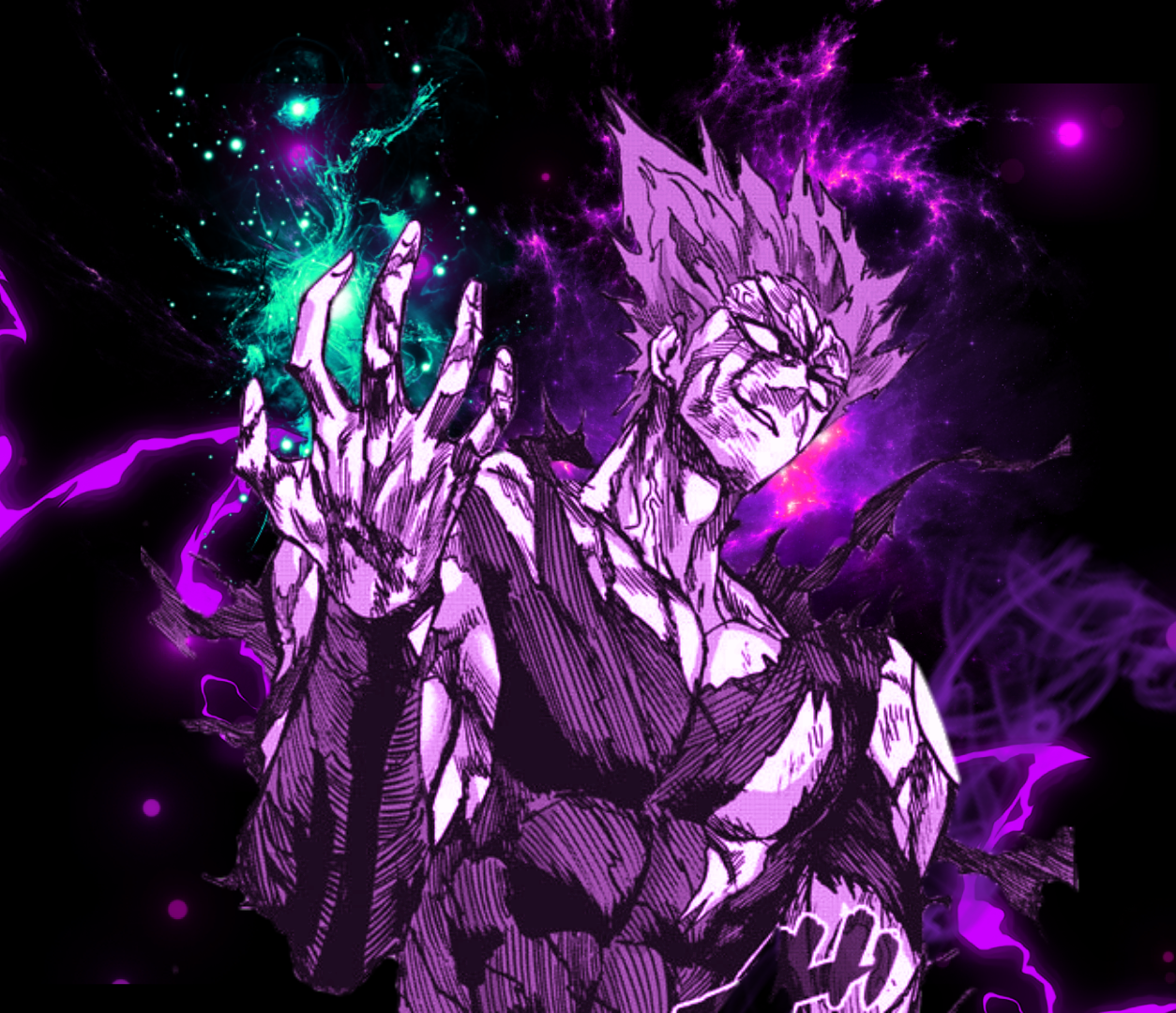 Garou Galaxy, monster, one punch man, purple, HD phone wallpaper