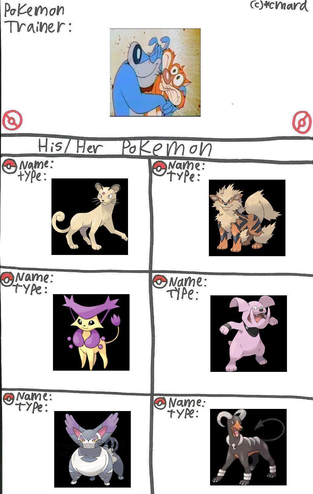 Shnookums and Meat's Pokemon Team