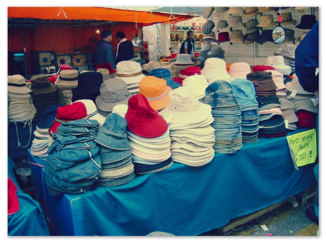 Korean market hats