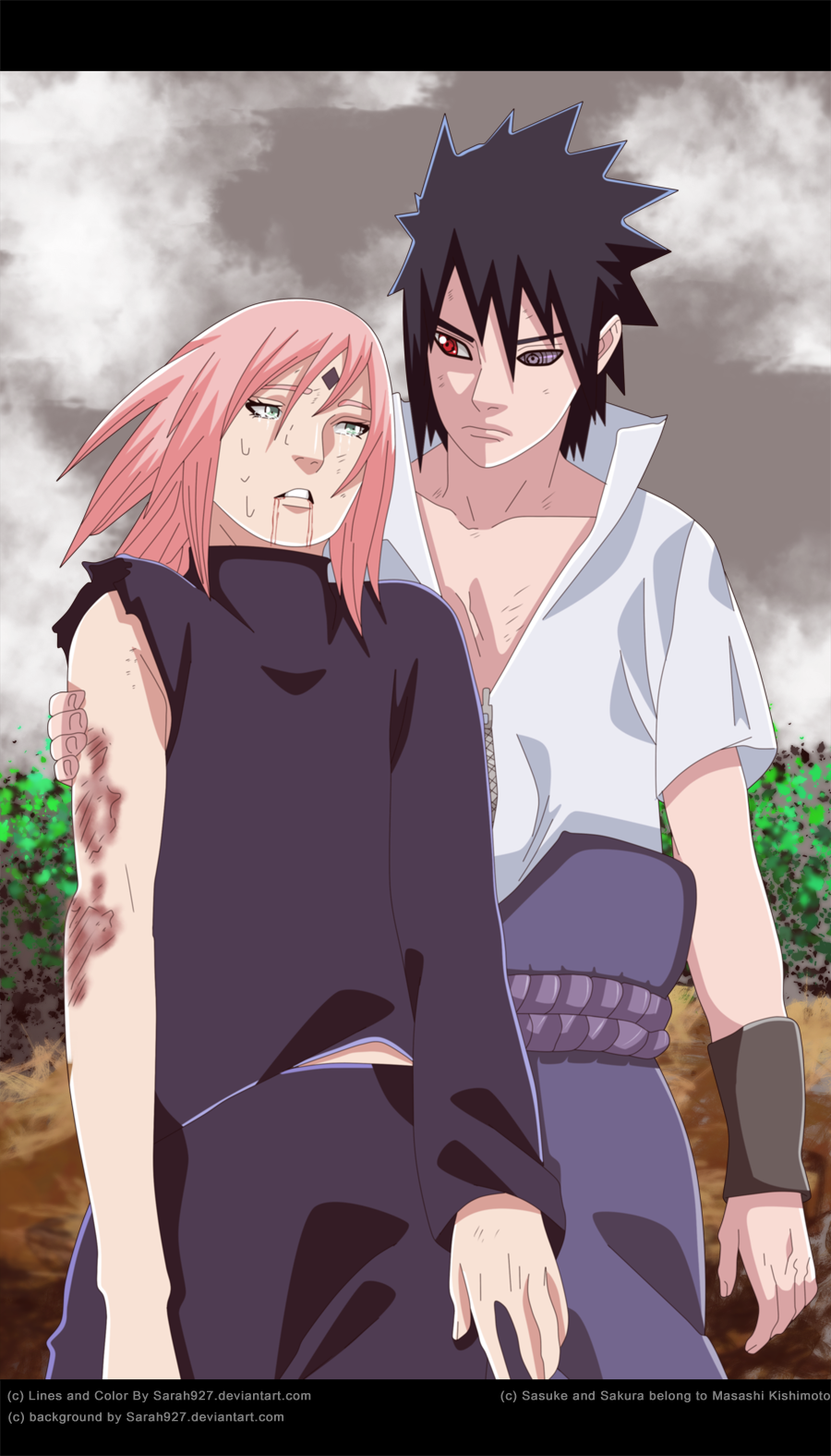 Naruto Scan 685 Sasuke and Sakura by Sarah927Artworks on DeviantArt
