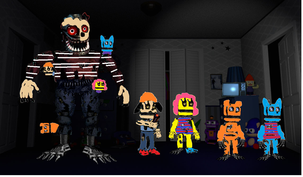 Nightmare Parrapa the rapper Character's FNAF 4 St by Awesomebebe123 on ...