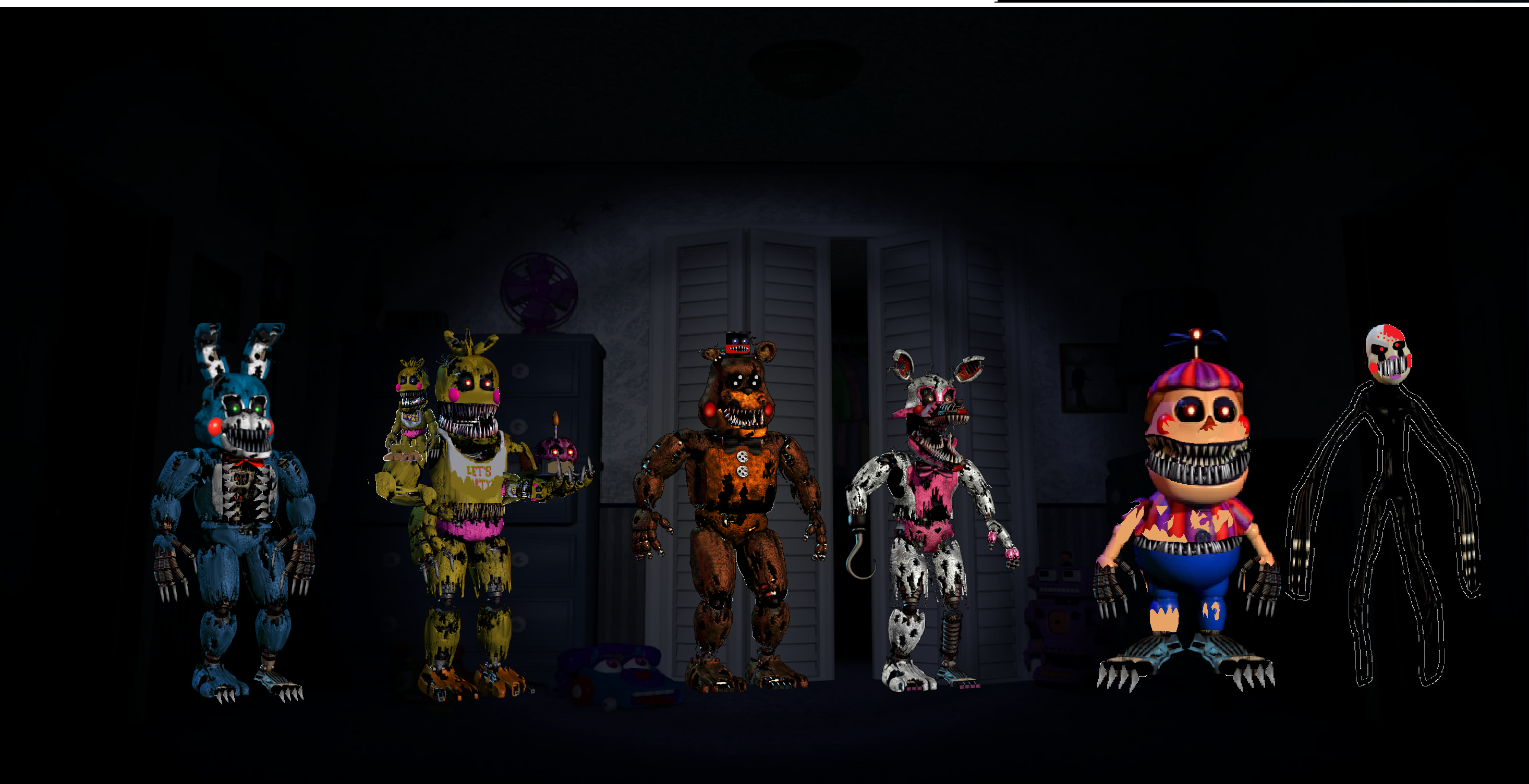 Fnaf 4 Characters Canon by aidenmoonstudios on DeviantArt