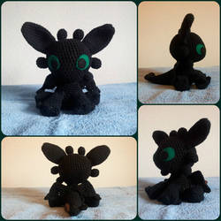 Toothless crochet stuffed animal