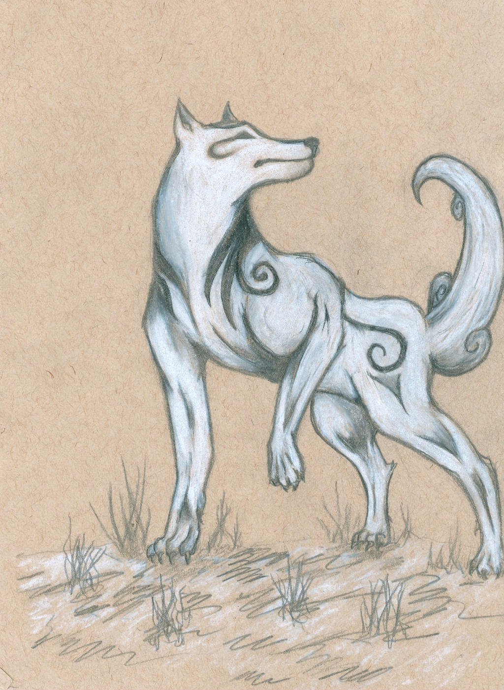 Okami Wolf by Sketchbooktaco on DeviantArt