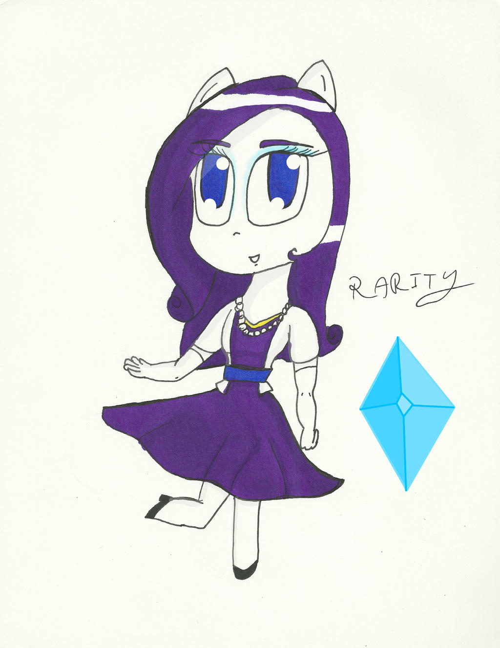 Rarity Chibi by demon-variola on DeviantArt