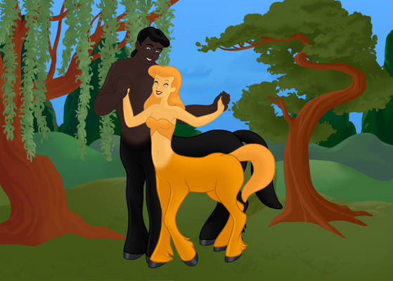 Black Beauty and Ginger as Centaurs