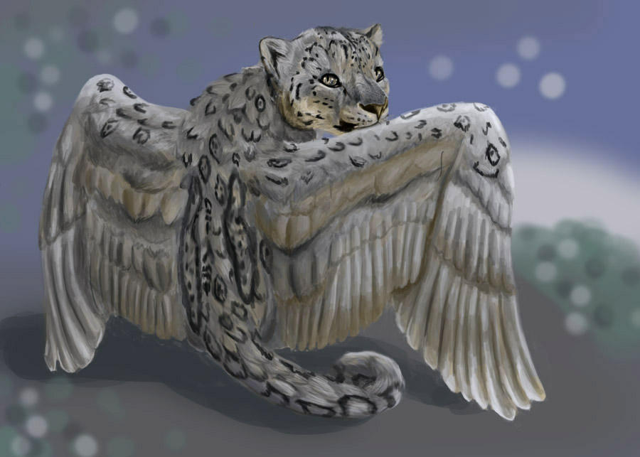 Winged Leopard Vector Winged Snow Leopard by BlackjackConcpiracy on DeviantArt