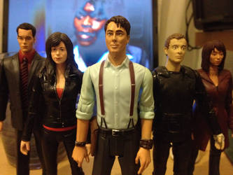 Team Torchwood 3 as figures including Owen