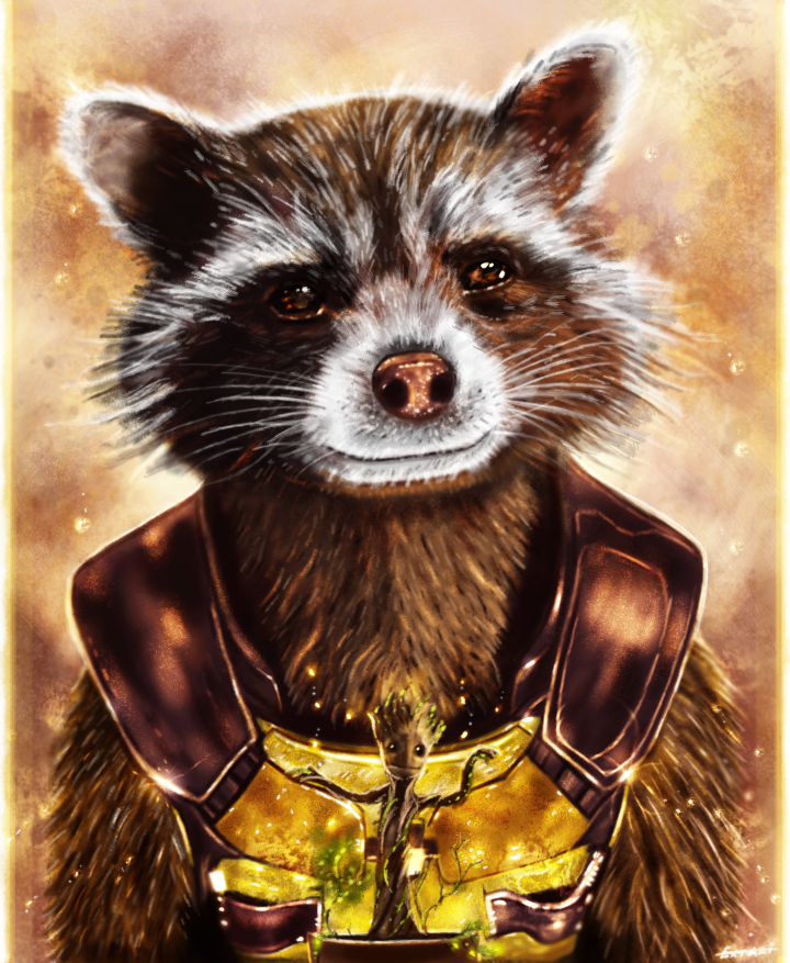 Guardians Of The Galaxy - Rocket and baby Groot