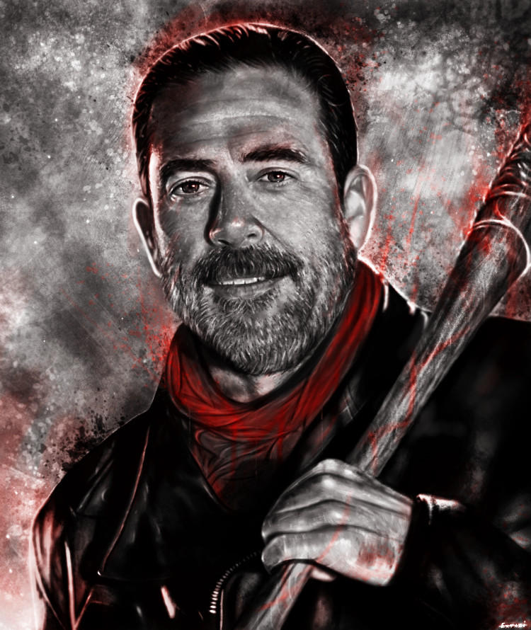 Negan black/red ver by p1xer on DeviantArt
