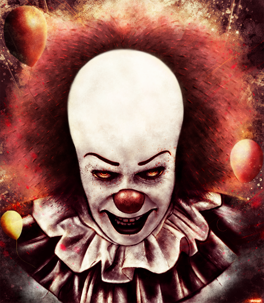 Pennywise ( it ) drawing by hg-art on DeviantArt