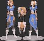 Zelda x Chun li (Wip 2) Fan art by SFalkon