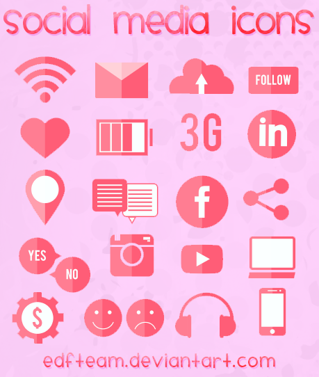 +Social Media Icons Pink.