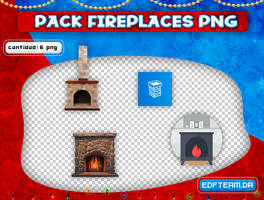 +Pack Png Fireplaces || Especial de Navidad