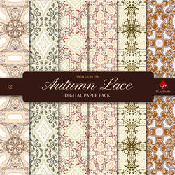 Autumn Lace Digital Paper