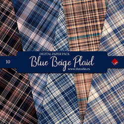 Blue Beige Plaid