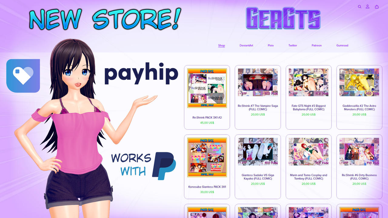 IMPORTANT! NEW STORE: PAYHIP by GeaGts on DeviantArt