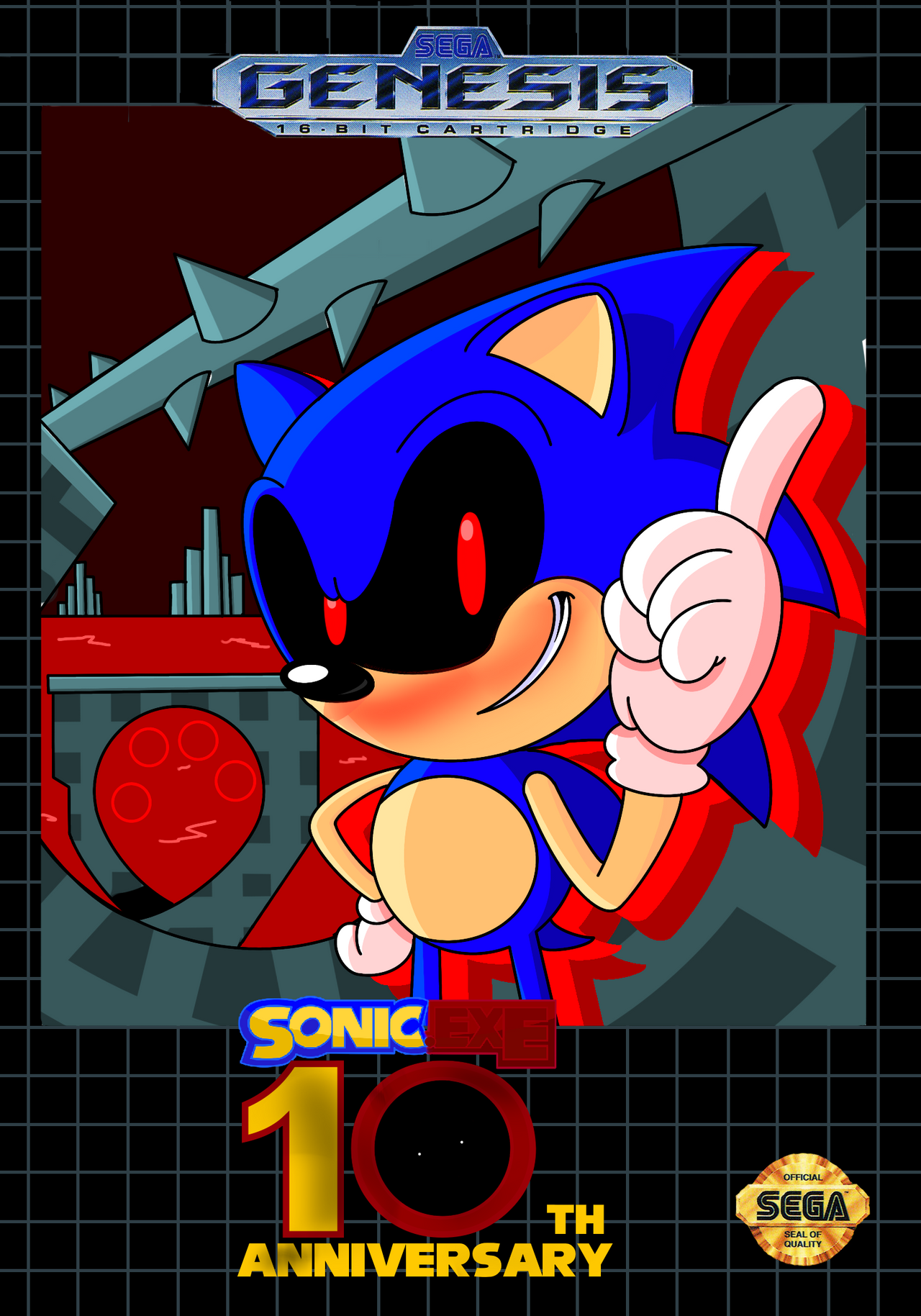 Sonic.EXE 10th Anniversary Genesis Poster by SuperWilliamBro on DeviantArt