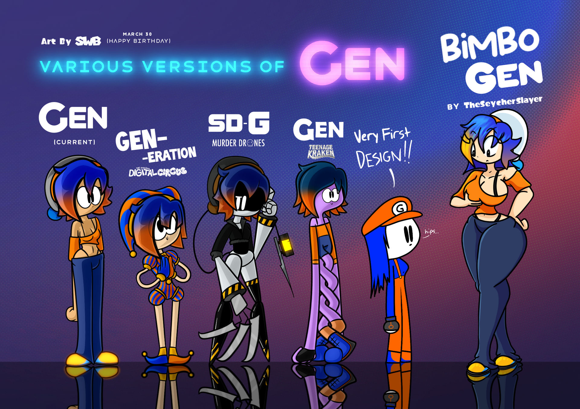 Deviantart Generation Nation Various Versions of Gen by BunoBunArt on DeviantArt