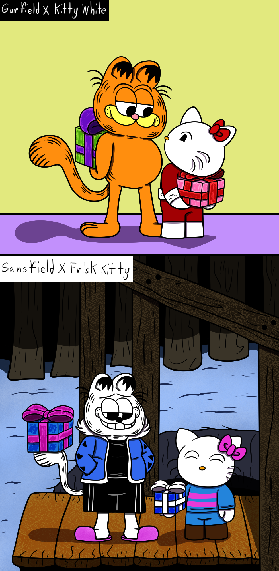 Garfield X Hello Kitty - Christmas by StaleTales on DeviantArt