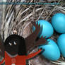 Robin Faerie in Nest with Eggs