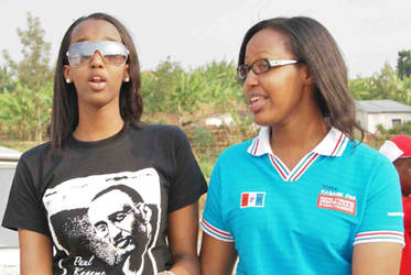 Ange Kagame with a friend