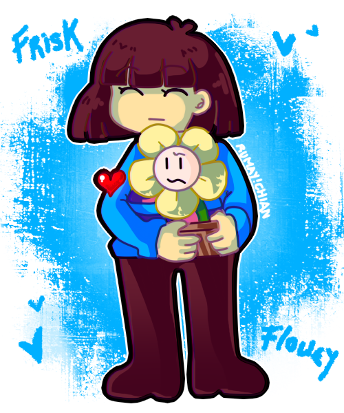 Frisk and Flowey