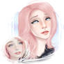 Portrait Random pink girl