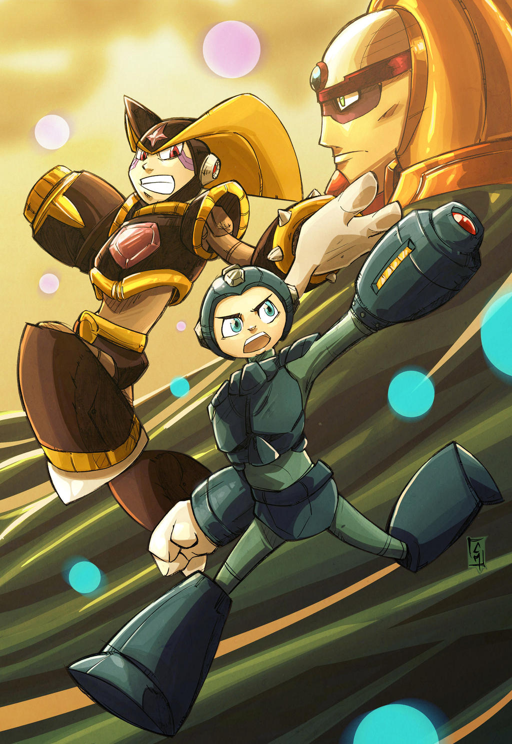 Megaman and Bass by ChrisMassuh2150 on DeviantArt