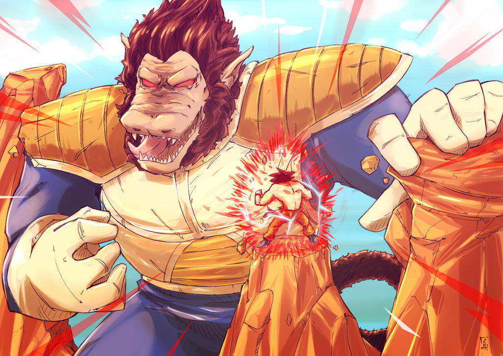 Great Ape Vegeta vs Goku (Dragon Ball Z) by ...