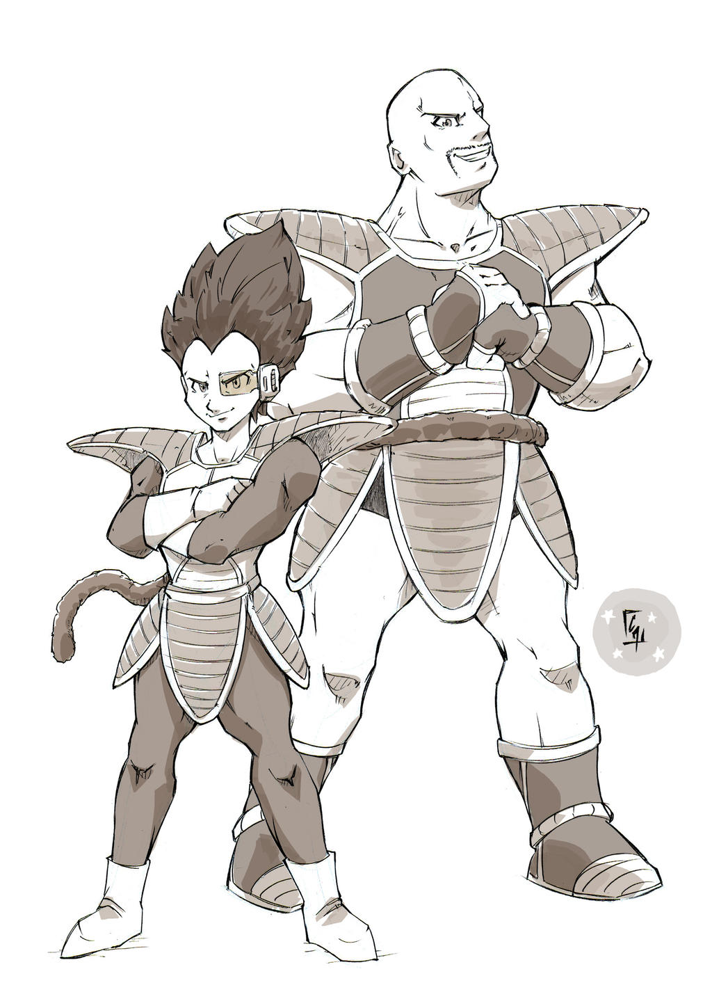 Vegeta and Nappa (Dragon Ball Z) - sketch