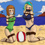 Alexandria and Lilith, Bad Beach Day by drale251