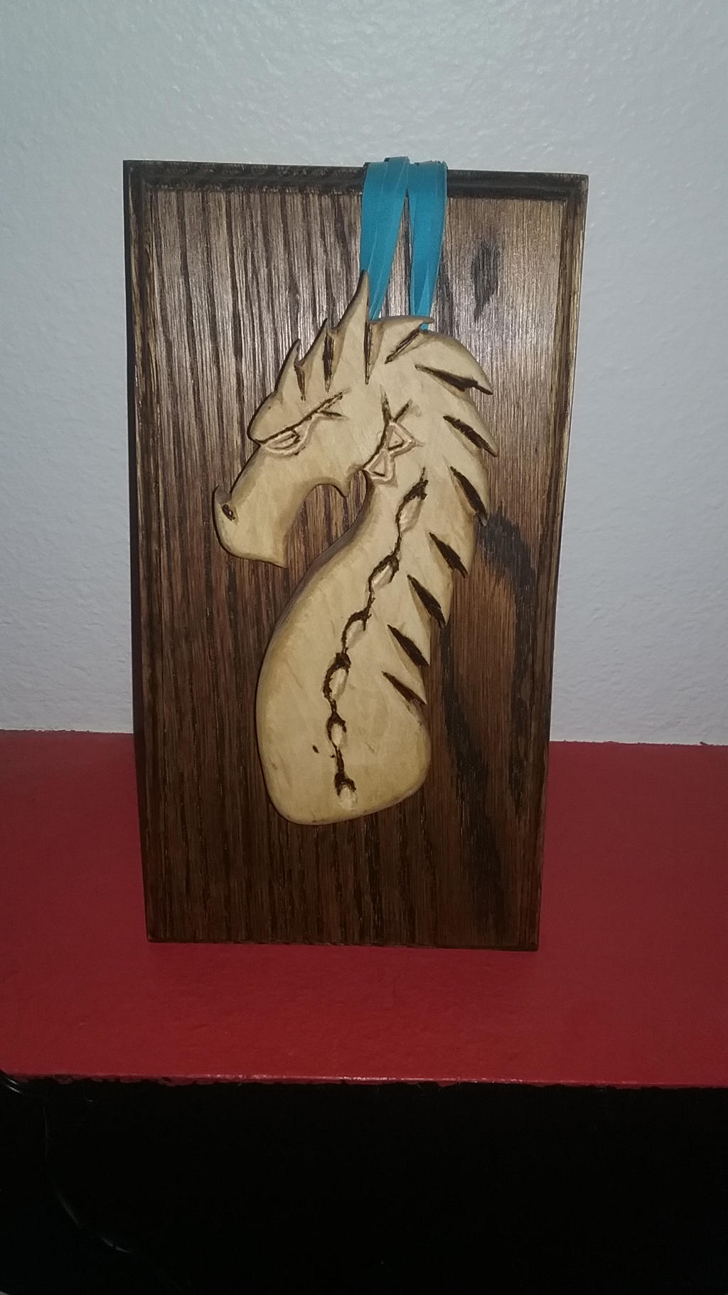 Bahamut Symbol - Wood sculpture