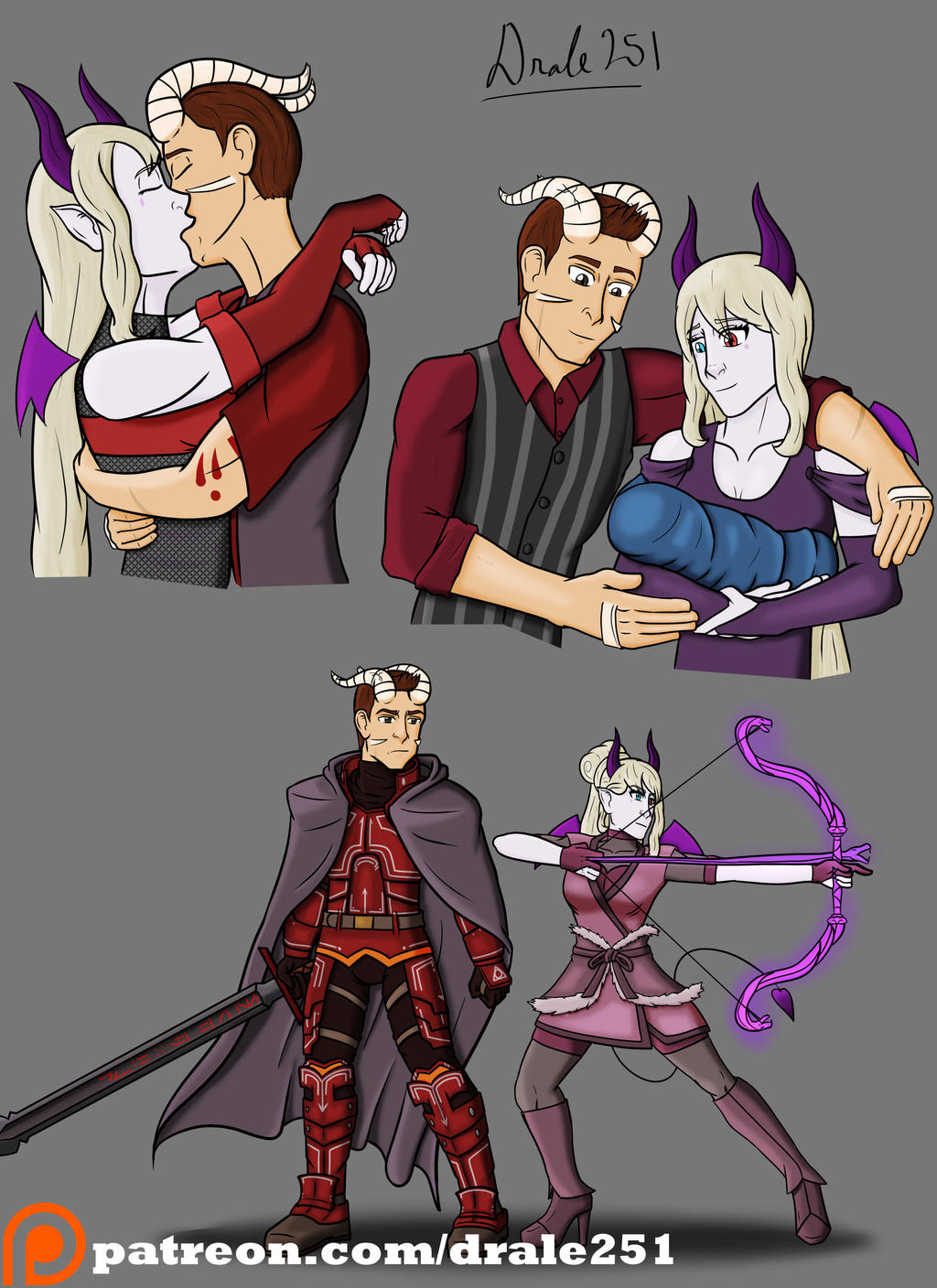 Drake and Matrona Sketches