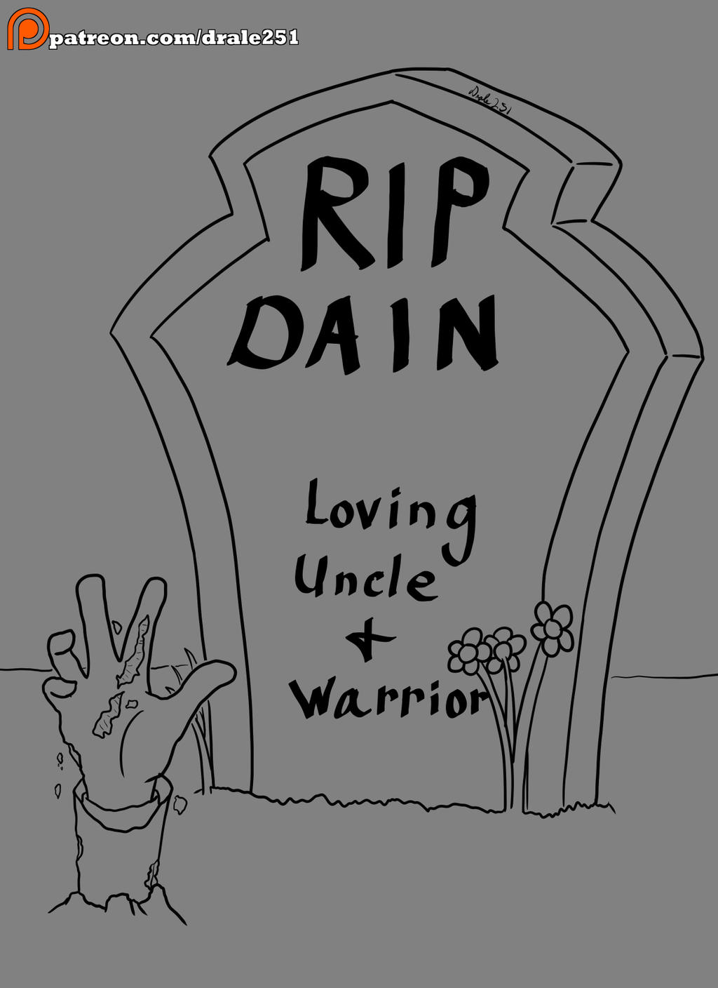 2020 Drawtober Day 23 - RIP