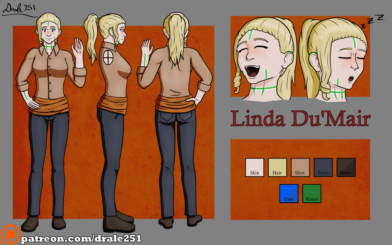 Linda Du'Mair Character Sheet