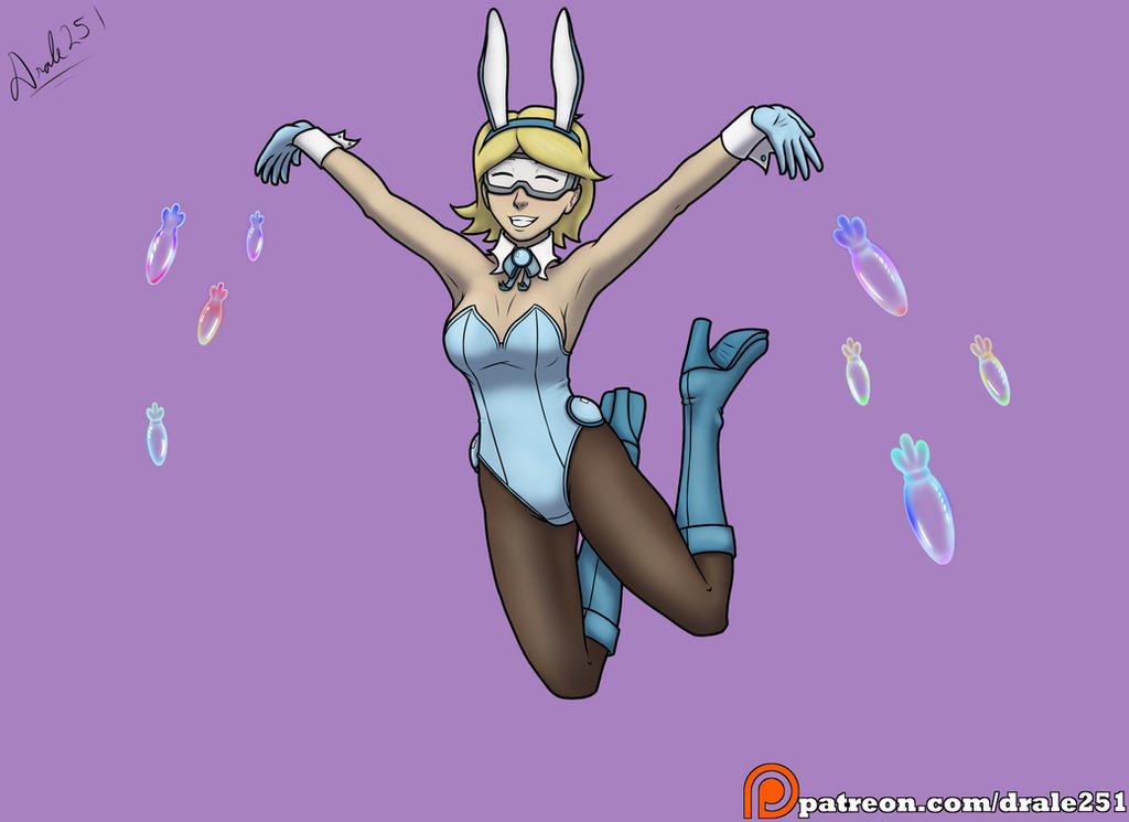 Bubble Bunny Girl (Commission)