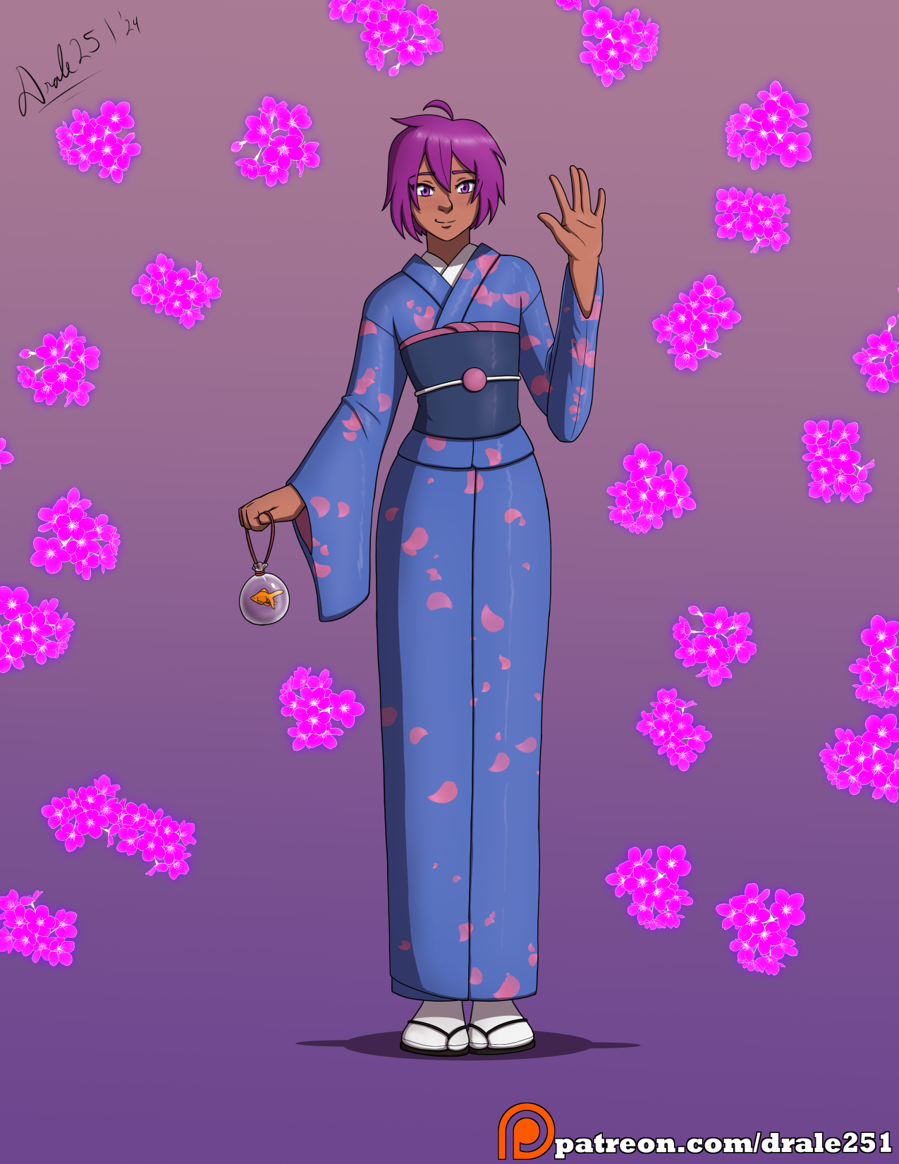 Ashley in a Kimono