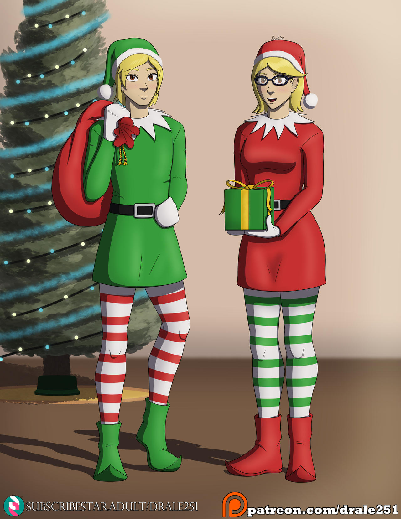 Sunshine Twins' Christmas (Commission)