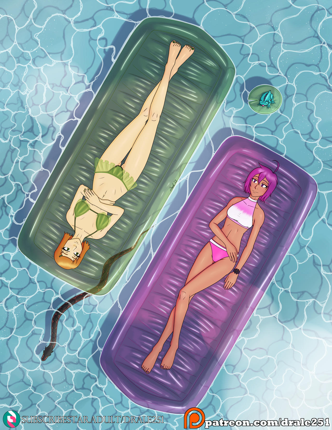 Ashley and Lilith Pool Fun