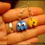 Pacman earrings