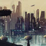 Future City Concept Painting