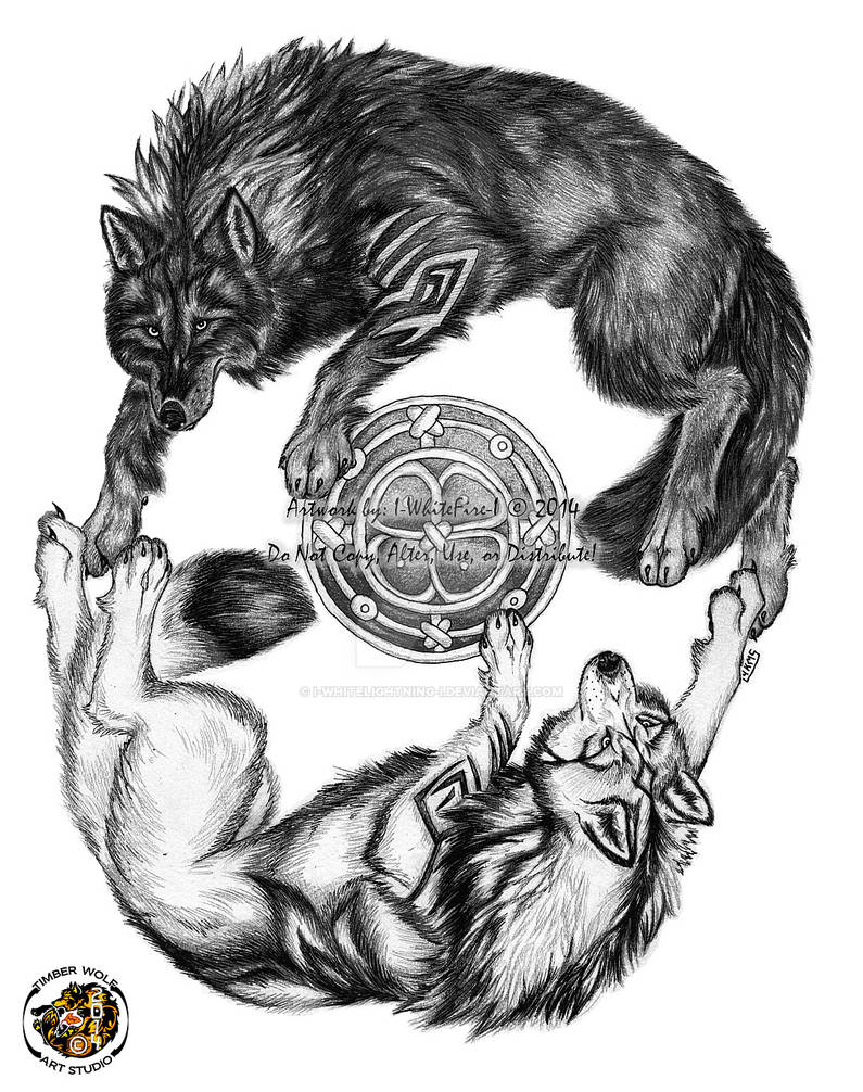 Yin Yang Wolf Tattoo Design SOLD by IWhiteLightningI on DeviantArt