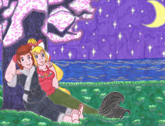 Raa and Touma Relaxing Under The Stars