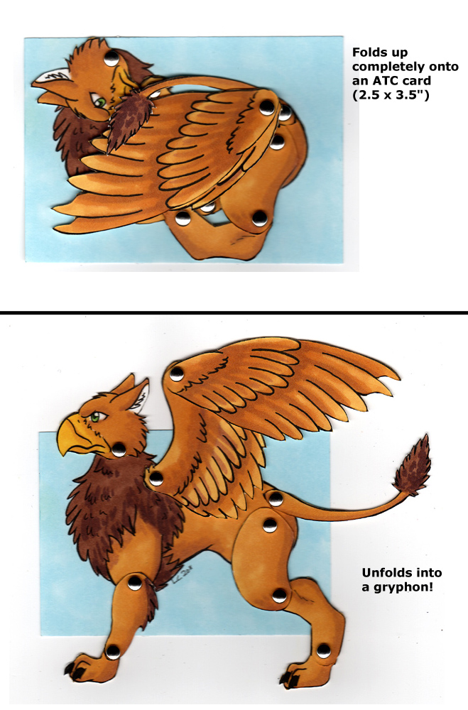 Gryphon Art Card Paper Doll