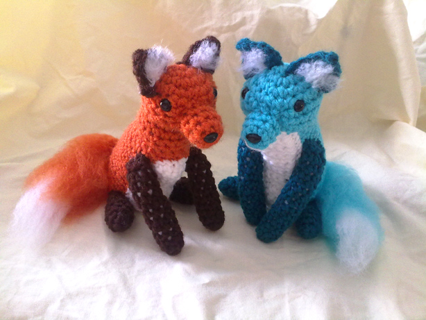 Crocheted Foxes