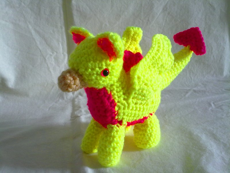 Neon Yellow and Pink Gryphon